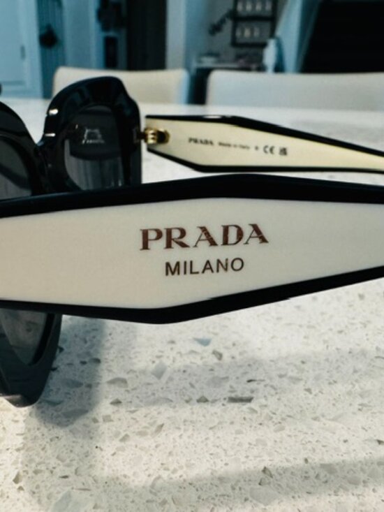 AUTHENTIC PRADA SPR 16Y (Black and White) Women\'s Prada Sunglasses main image 5